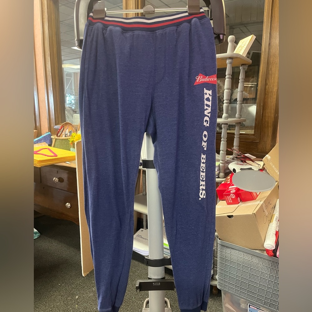Budweiser Navy Joggers with Red Accents